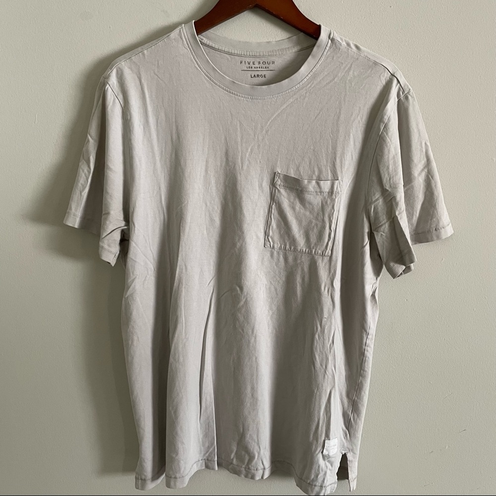 Five Four basic light gray pocket t-shirt L